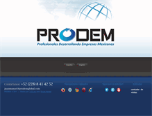 Tablet Screenshot of prodemglobal.com
